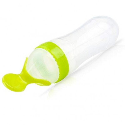 Green Silicone Baby Food Dispensing Spoon