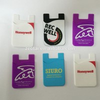 Manufacture eco-friendly Personalized silicone 3M adhensive backed card holder