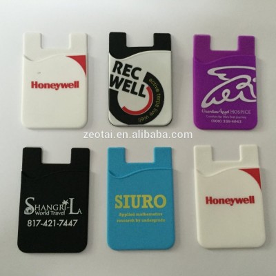 Popular gifts Personalized Silicone Smart wallet 3M Sticky Mobile phone silicone Card holder