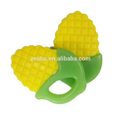 Food grade soft fruit shape silicone baby teether /baby teething necklace for biting